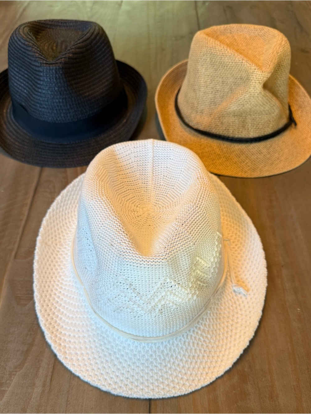 FEDORA Collection black, white, natural - all adorable!